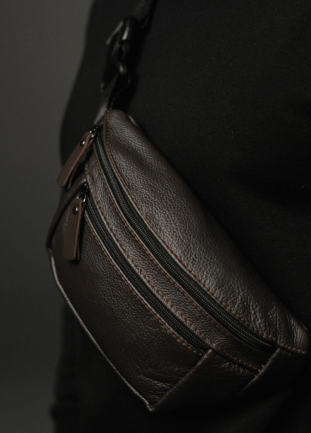 Сумка-бананка для мужчин из натуральной кожи флотар Vishnya (317437328)