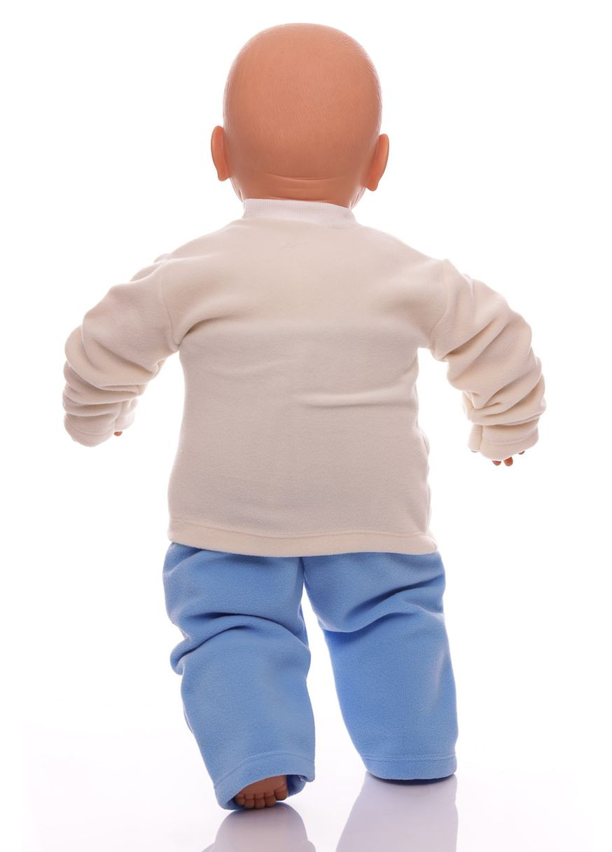 Синий зимний костюм с длинным рукавом для мальчика флисовый слон синий 68 см (26358) BABYKROHA