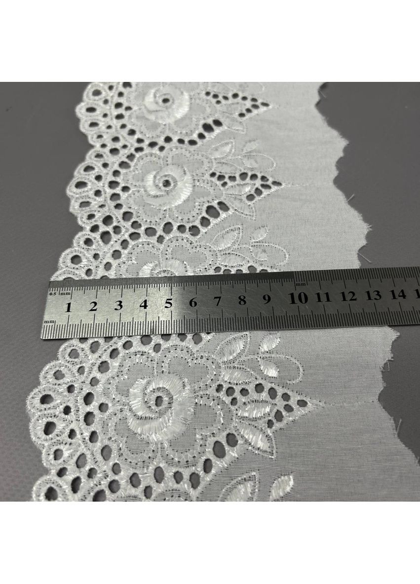 Мереживо на батисті Прошва 13 см - білосніжний Plus-plus (354796930)