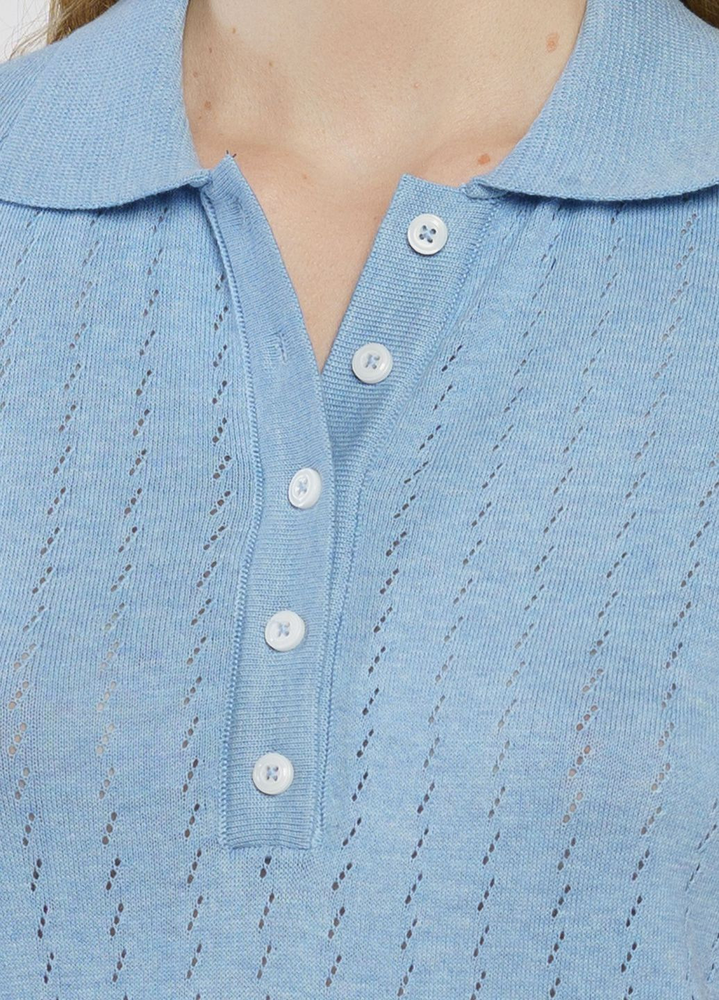 Голубой женская футболка-поло женское голубое Arber