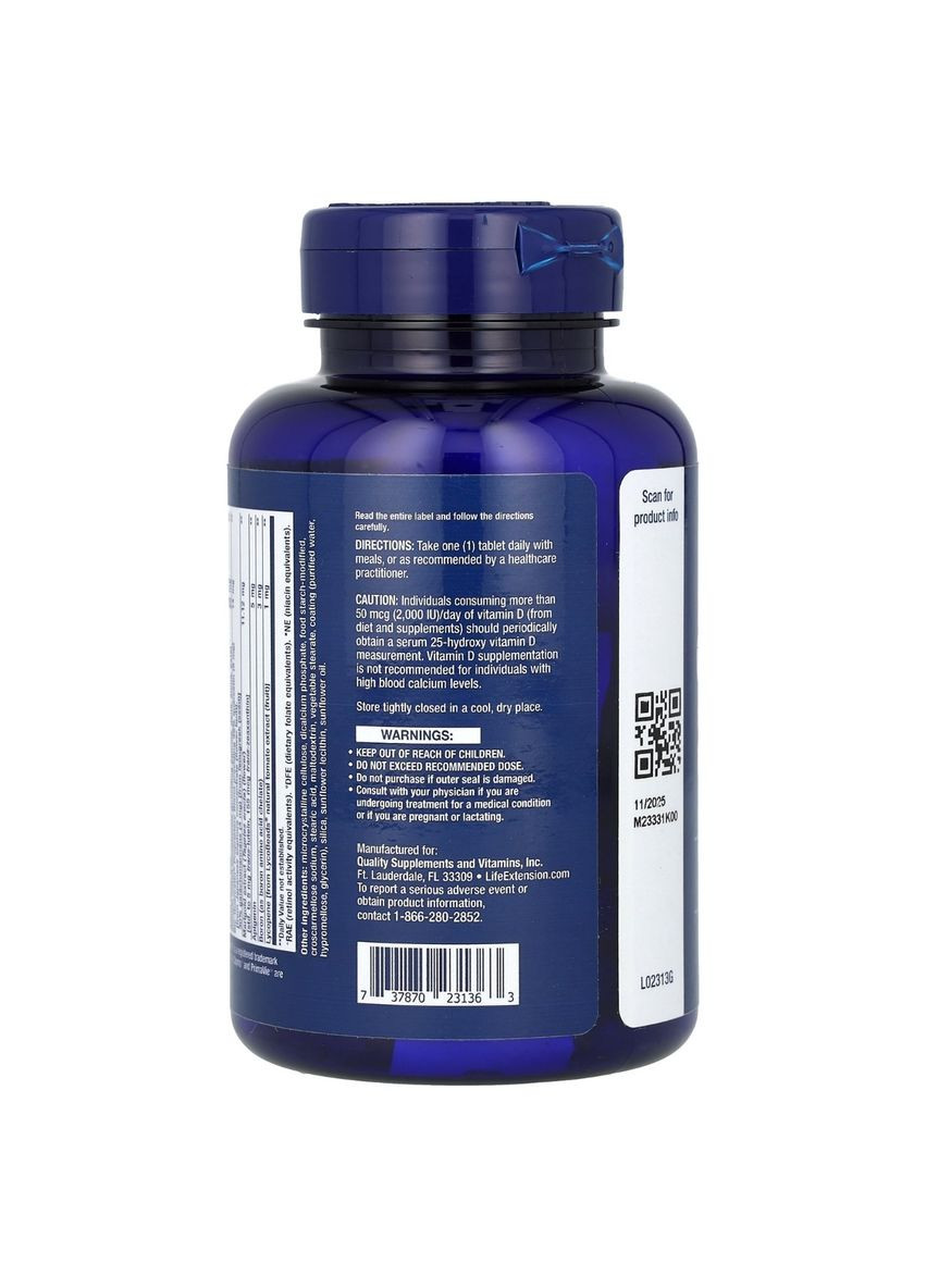 Мультивитамины Одна в День, One-Per-Day,, 60 таблеток Life Extension (326055385)