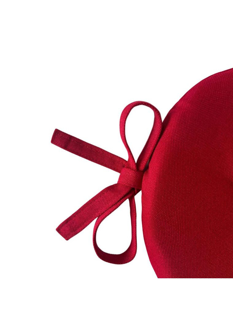 Подушка на стул рогожка Ø 40х2 см красный No Brand (335052314)