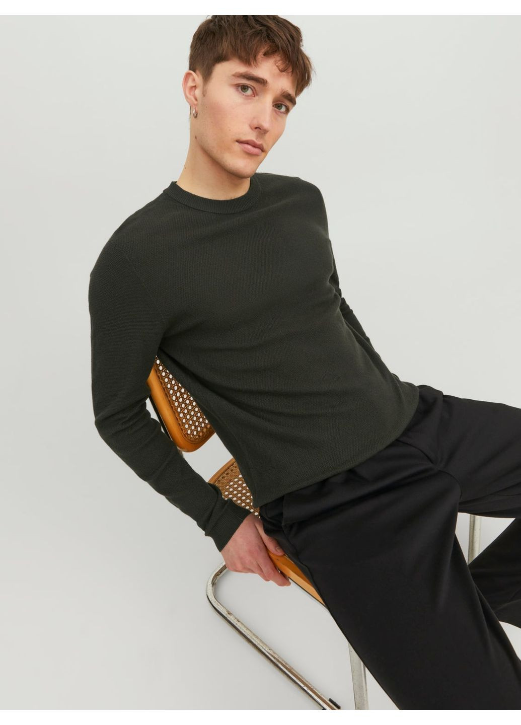 Темно-зелений джемпер демісезон,болотний,jack&jones Jack & Jones