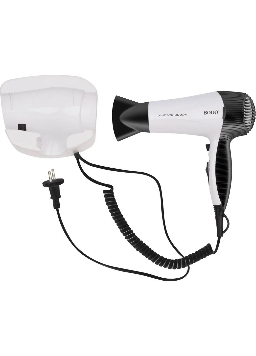 Фен SS-3645 (настінний, готельний) Sogo (360572856)