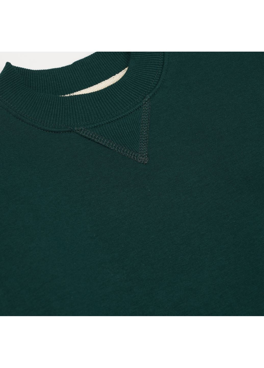 Темно-зеленый свитшот детский утепленный зеленоо цвета тм роза Роза однотонный без декора (366436671)