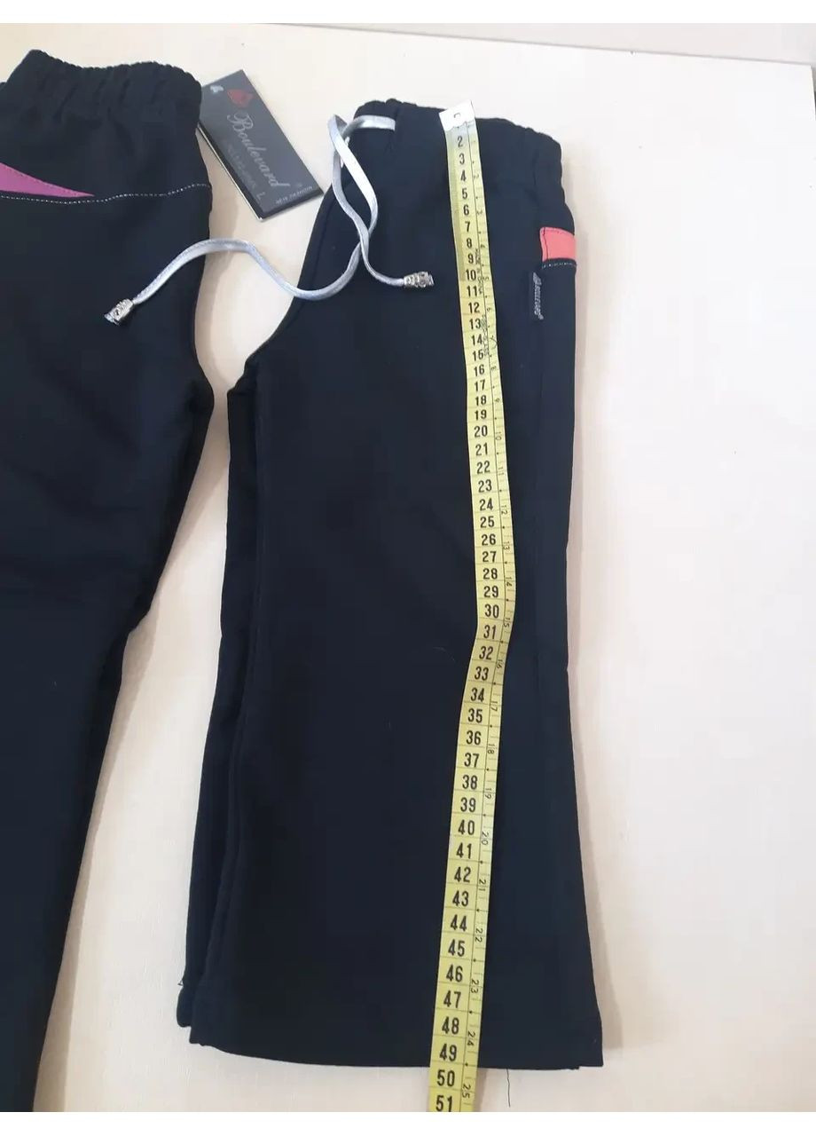 Спортивні штани для дівчинки однотонні сині чорні 134 140 146 104 No Brand (368782526)