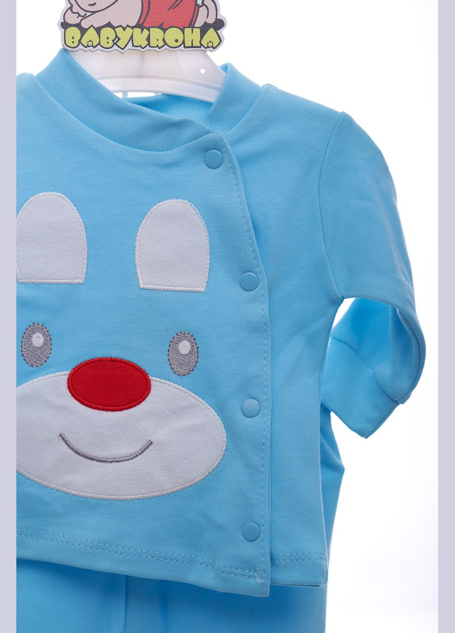 Голубой демисезонный костюм с шапкой для мальчика трикотажный children голубой 56 см (41827) BABYKROHA