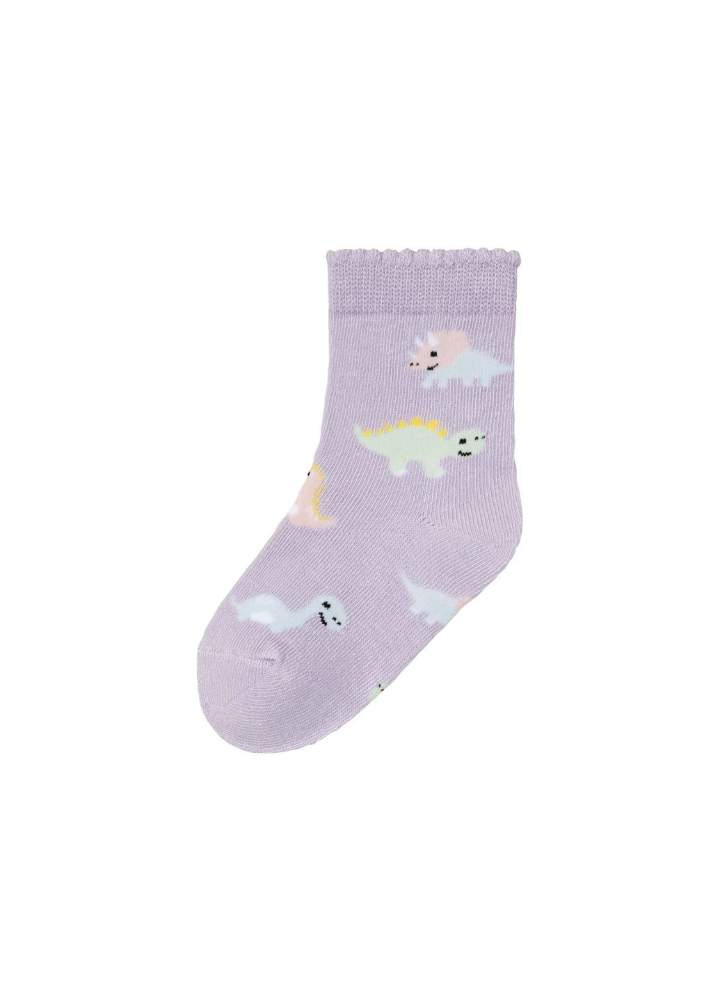 Шкарпетки середньої довжини для дівчинки Динозавр 364962 бузковий Lupilu (292549816)