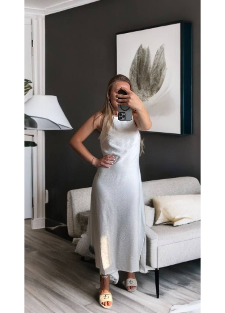 Білий повсякденний, кежуал жіноча сукня No Brand однотонна