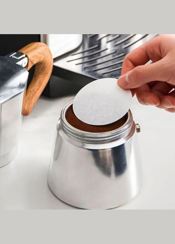 Фільтри для гейзерної кавоварки на 6 чашок Moka Pot Paper Filter (R-B30047-VS) No Brand (303348484)