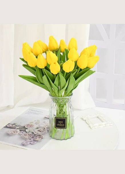 Тюльпан штучний 1 шт. Колір Жовтий No Brand (304401779)