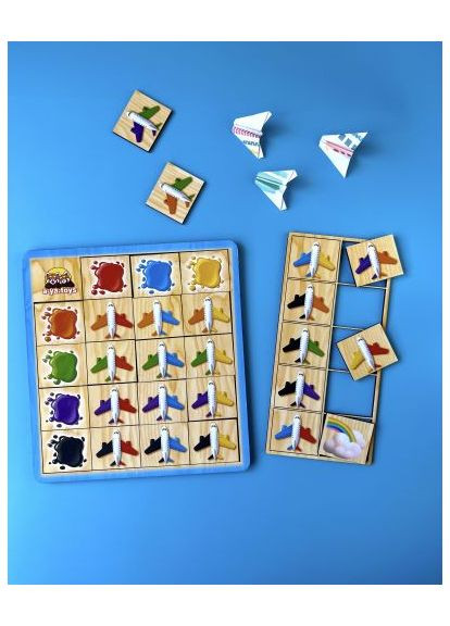 Пазл-сортер Літак Ubee 30 плашок для дітей. ProDobro (367100372)