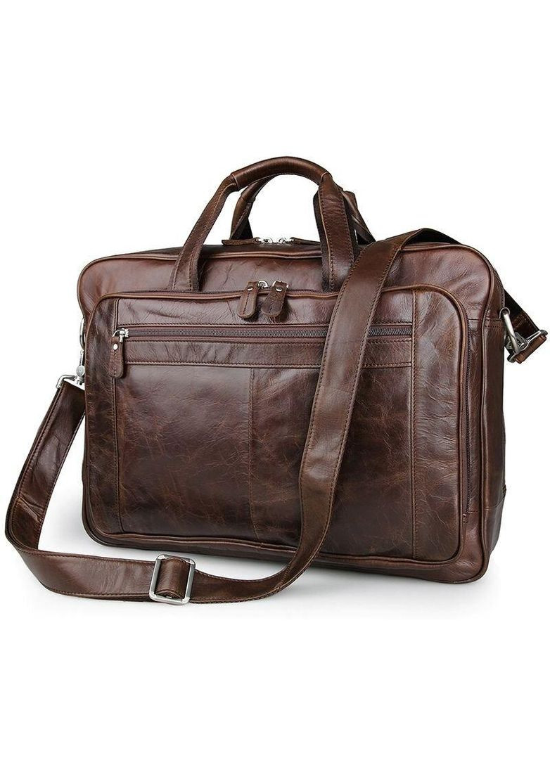 Сумка мужская для ноутбука 17 дюймов 43*30.5*15 см коричневая 14371 Vintage (362418545)
