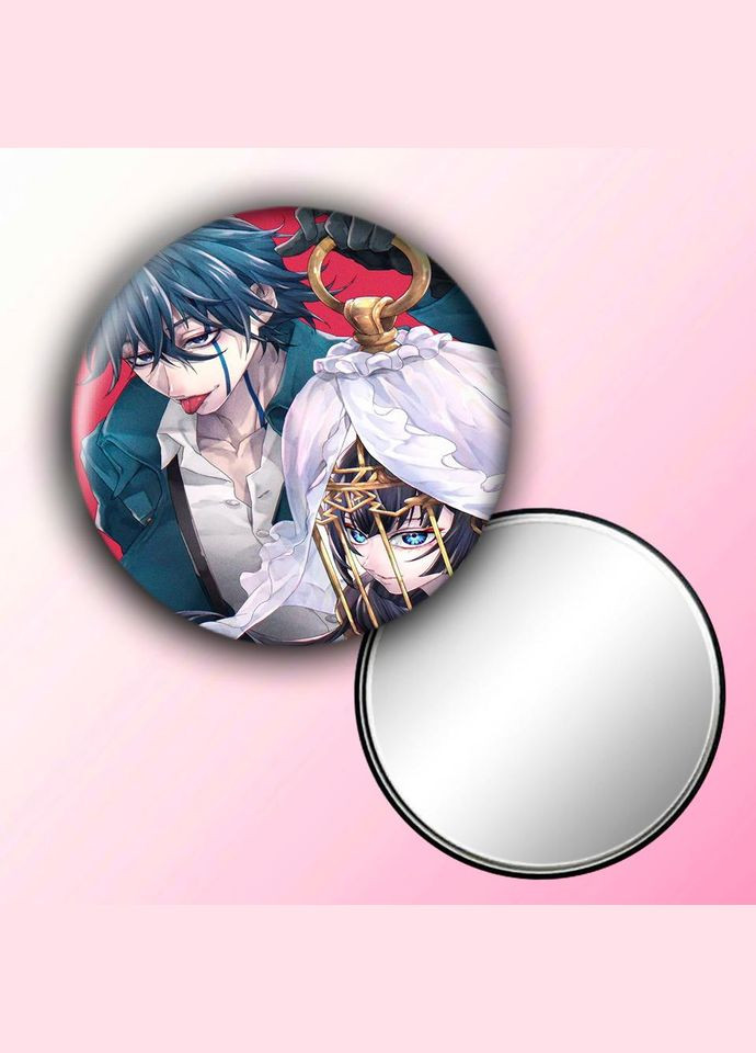 Зеркальце косметическое карманное Аниме Фарс из убийства девушки насморка #0006 с рисунком круглый 56 мм No Brand (309153327)