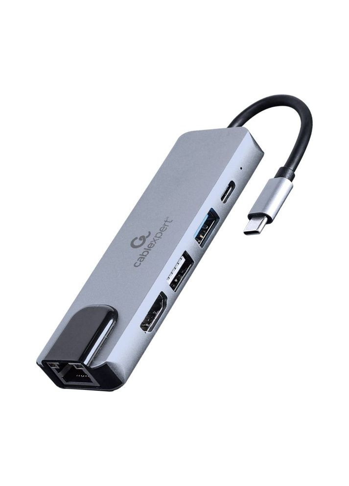 USB-хаб 5 ports USB Type-C Silver (A-CM-COMBO5-04) Cablexpert (370616722)