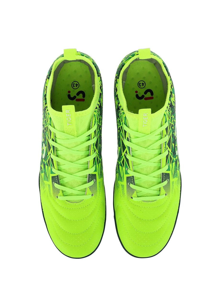 Белые сороконожки футбольные 230820-2 салатовый Tiger
