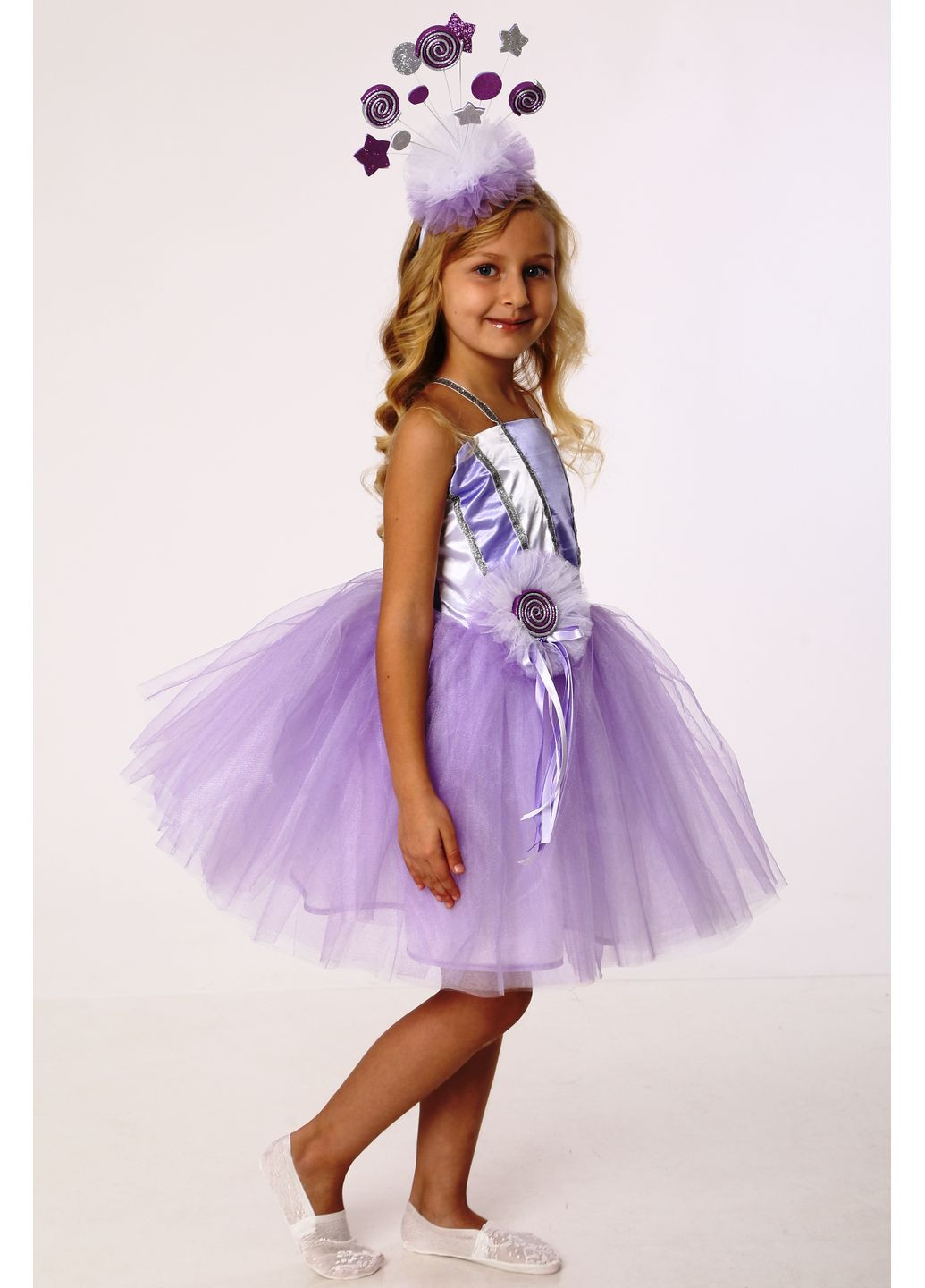 Карнавальний костюм Цукерка №3 (бузковий) No Brand (362539033)