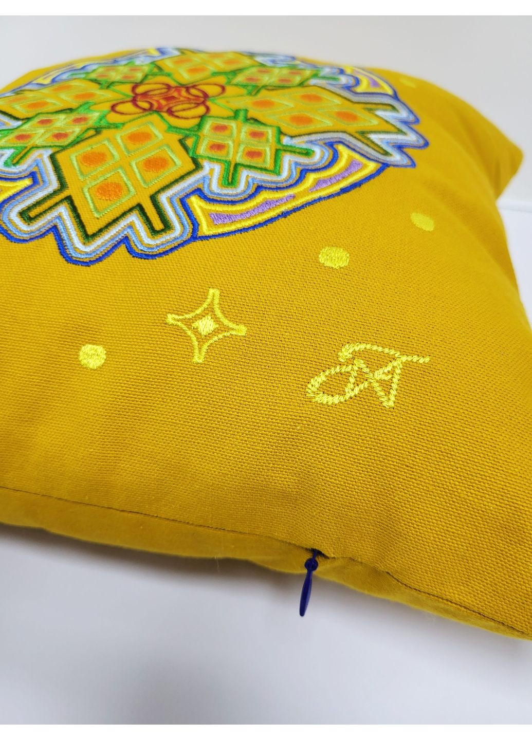 Подушка оберег Засеянное Поле горчичный котон (NF0581) Tiferet-NF (371772235)