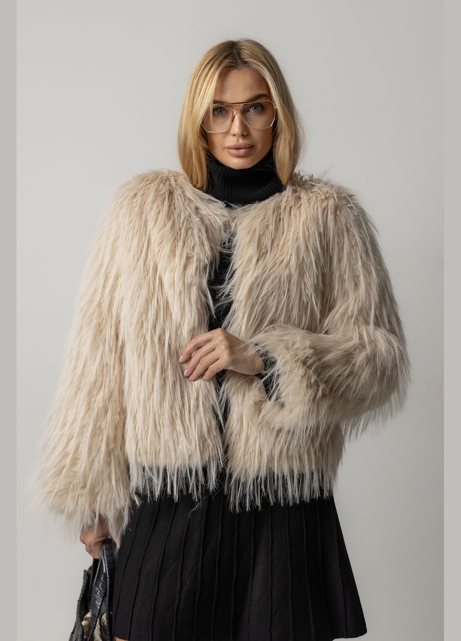 Женская экошуба с длинным ворсом Lurex (304936237)
