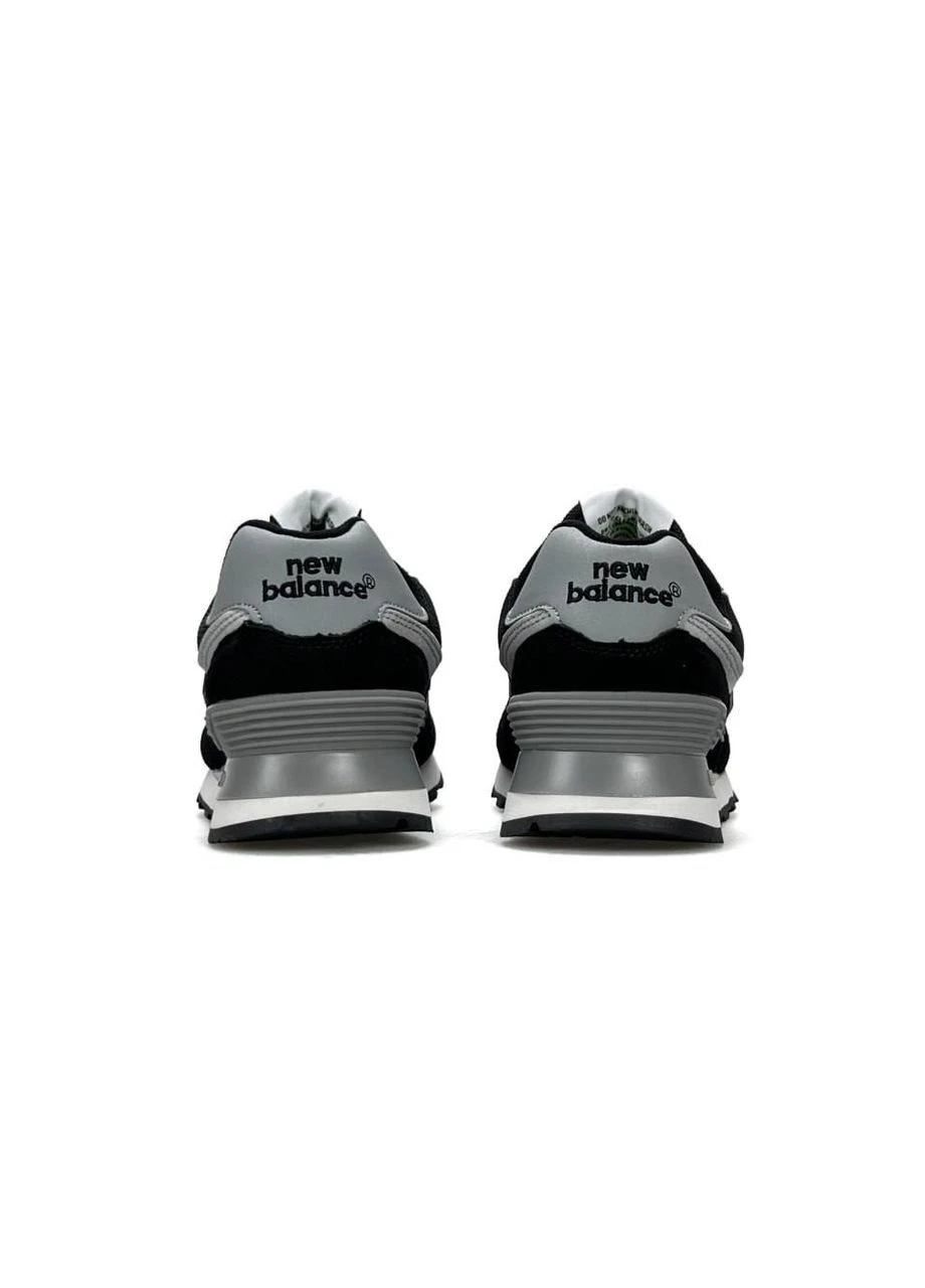 Кроссовки женские New Balance 574 Black Grey чёрные демисезоны (382690622)