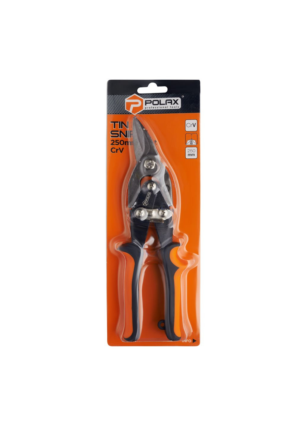 Ножницы по металлу 250 мм правые Cr-V (25-003) Polax (373038046)