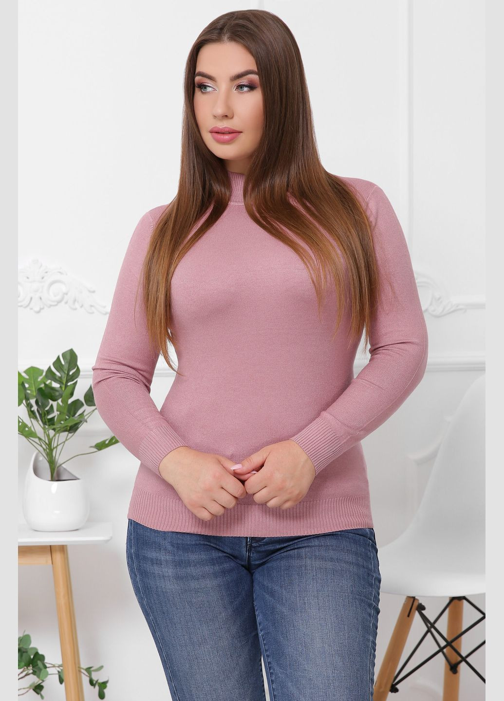 Жіночий гольф з воротником стійка (-golxf-1905) MarSe (334894309)