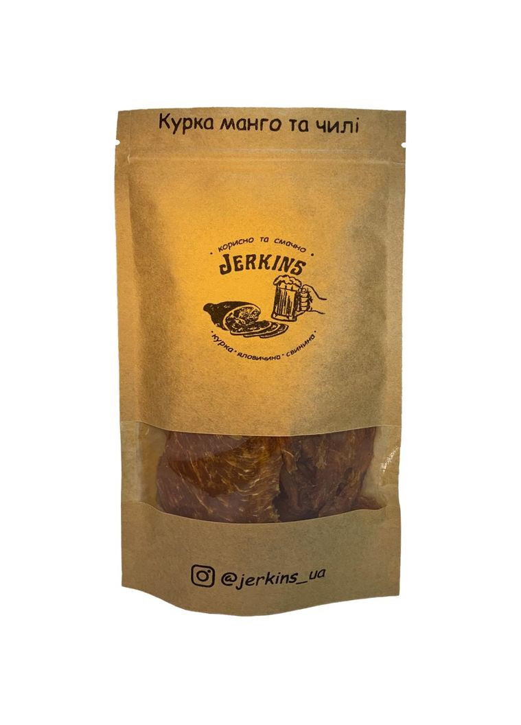 Чипси Курка манго та чилі. 100г Jerkins (322736418)