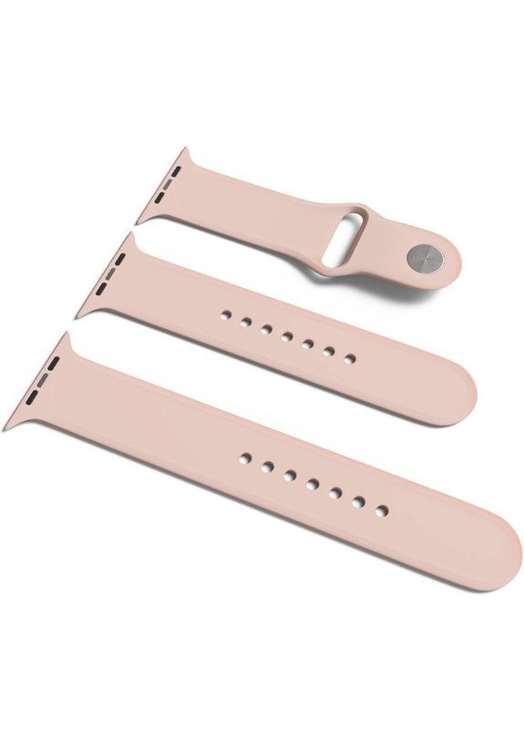 Силиконовый ремешок для Apple watch 42 44 45 46 49 размер S/M&M/L/ ремешки на Эпл вотч 42 44 45 46 49 силикон Серый / Epik (356102102)