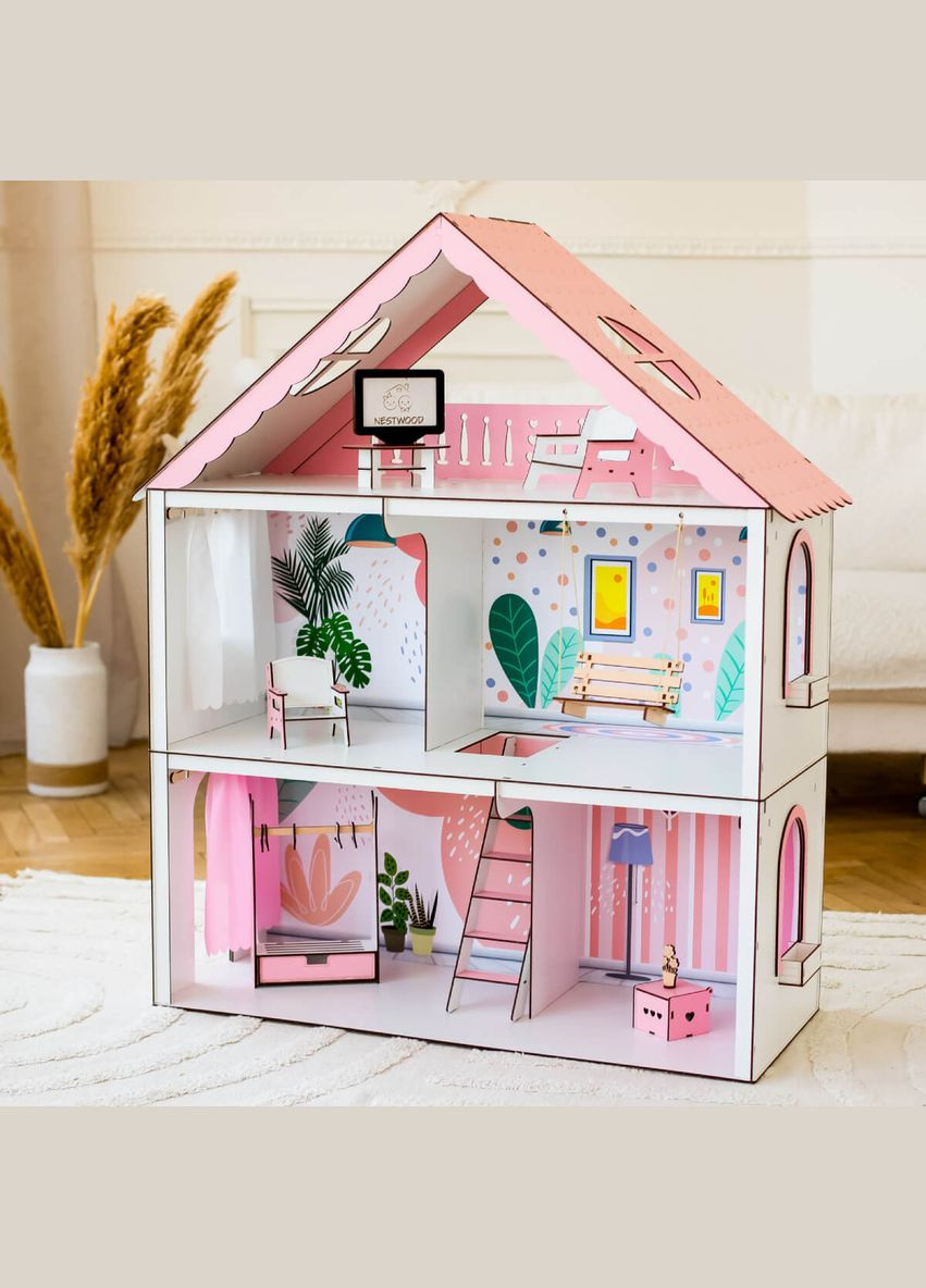 Ляльковий будиночок для Барбі "Фантазія" Рожевий (kdb004) NestWood (303632980)