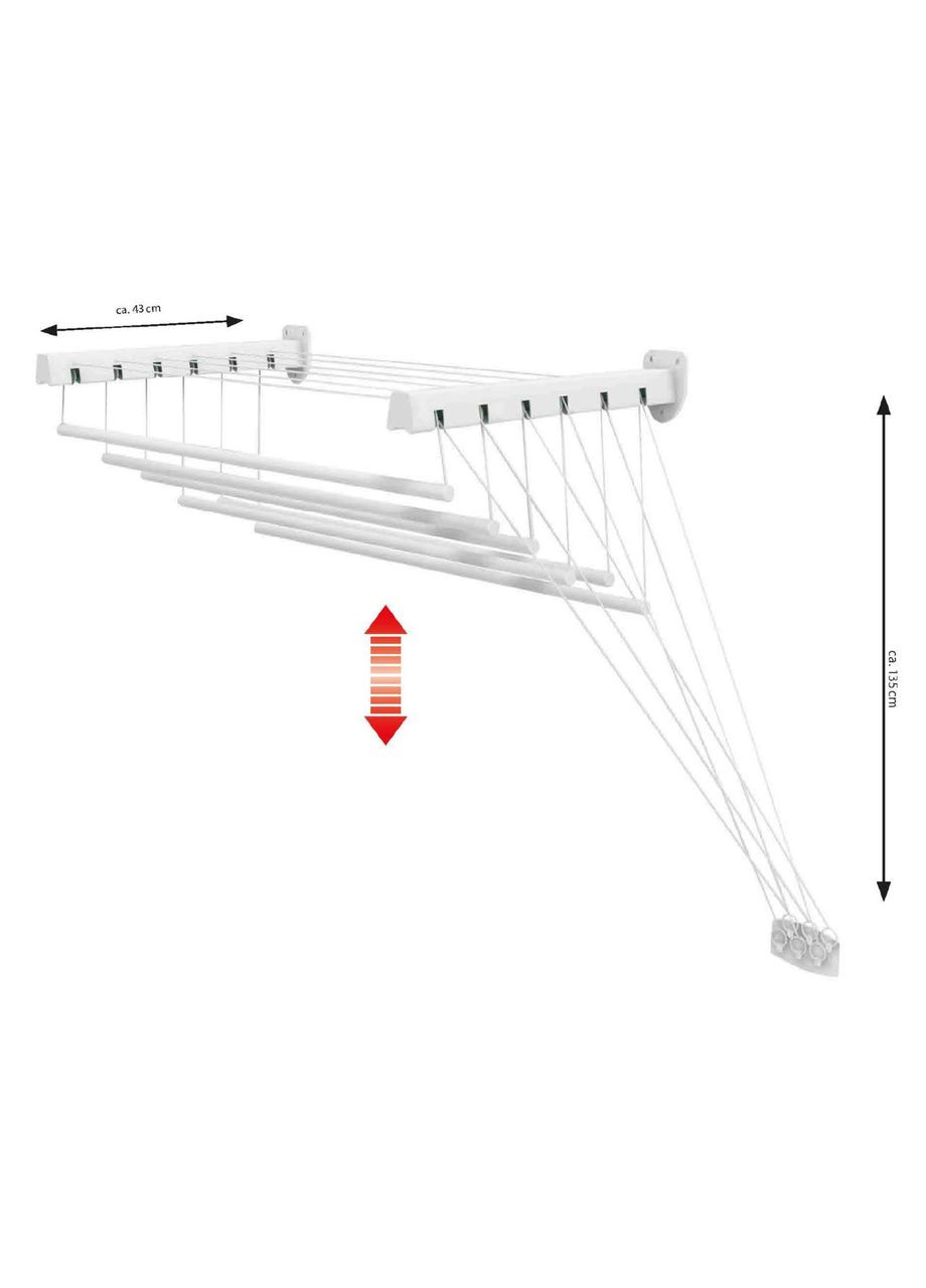 Сушилка для белья настенная потолочная Pick Up 160 White (CS42273X06) Casa Si (301916815)