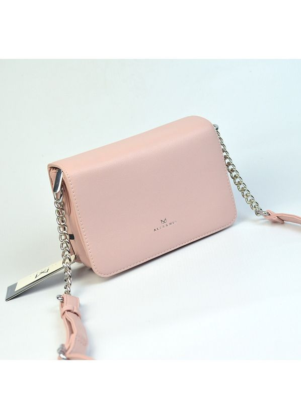 Рожева жіноча маленька молодіжна сумка крос-боді клатч через плече на три відділення Alex&Mia (354182787)