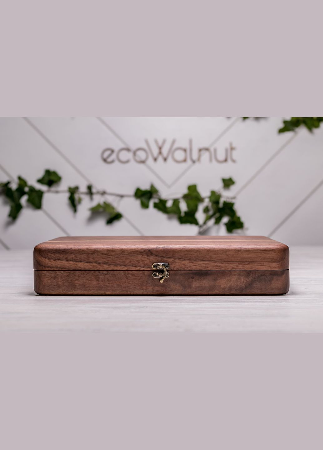 Цельная шкатулка для двенадцати часов с деревянной крышкой EcoWalnut (295443838)
