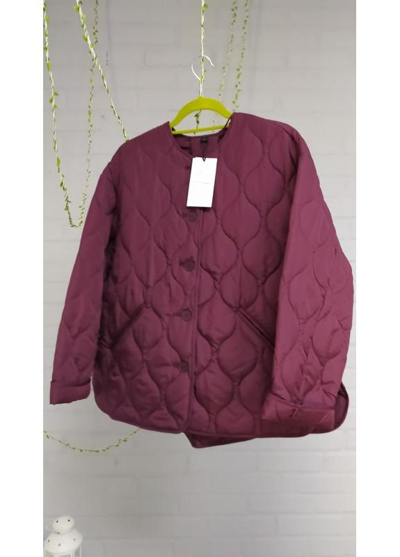 Бордовая оверсайз стеганная куртка водоотталкивающая Zara
