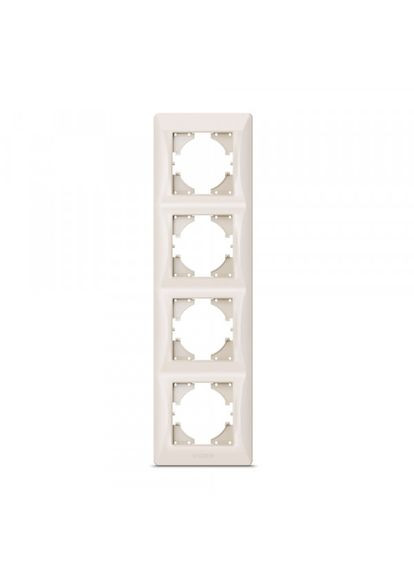 Кремовая рамка 4 места вертикальная BINERA Videx (366298476)