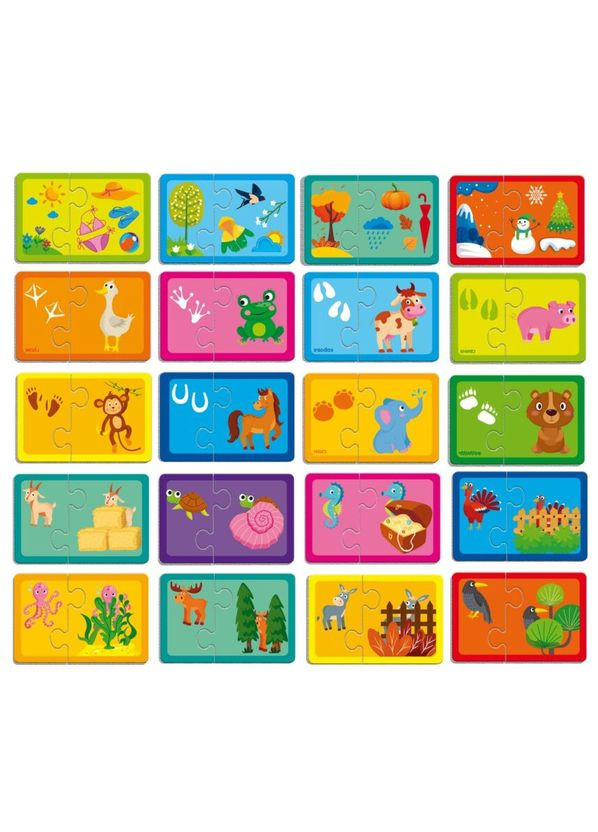 Пазлы Ассоциации Найди пару Времена года. Кто спрятался? (VT5003-04) Vladi toys (364113217)