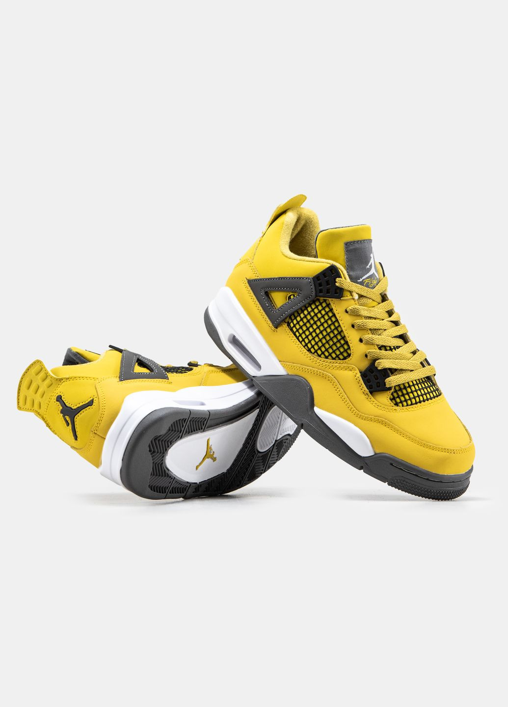 Кроссовки женские и мужские Nike Air Jordan 4 Retro SE yellow | Найк Аир Джордан 4 желтые No Brand жёлтые всесезоны (315006218)
