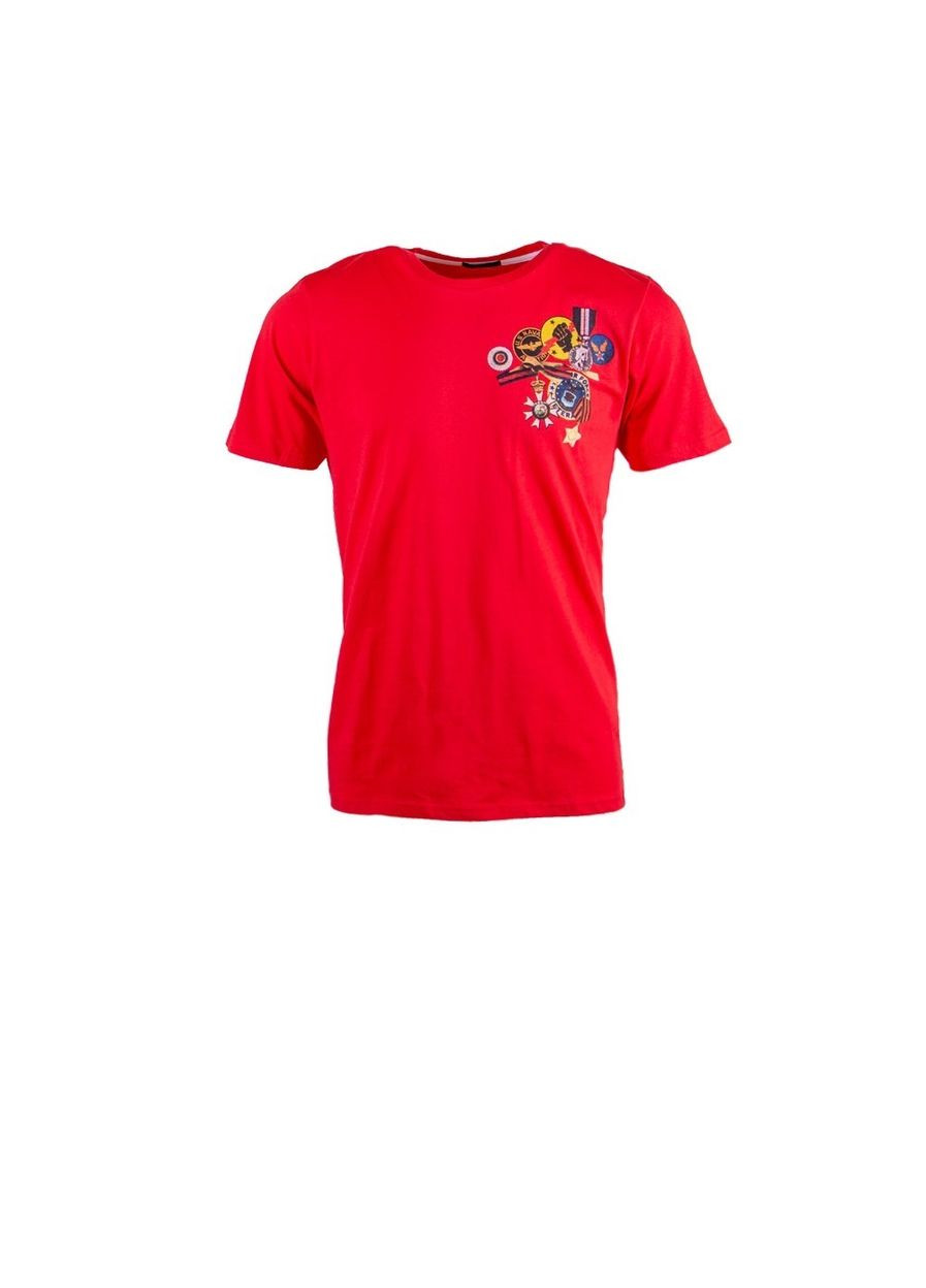 Красная мужская футболка с итальянским брендом Sorbino