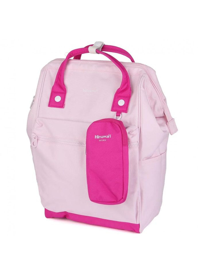 Рюкзак жіночий текстильний 18л на 1 відділення розмір 28×40×17 см 1027 - 12 рожевий з малиновим Himawari (314808750)