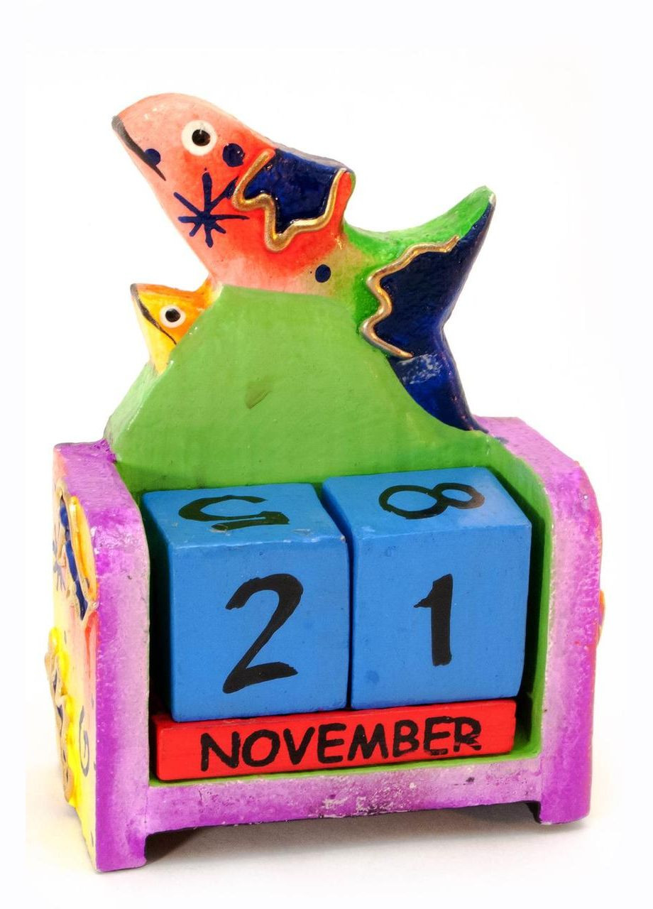 Календарь настольный "Рыба" дерево (10х7х4 см) No Brand (316718640)