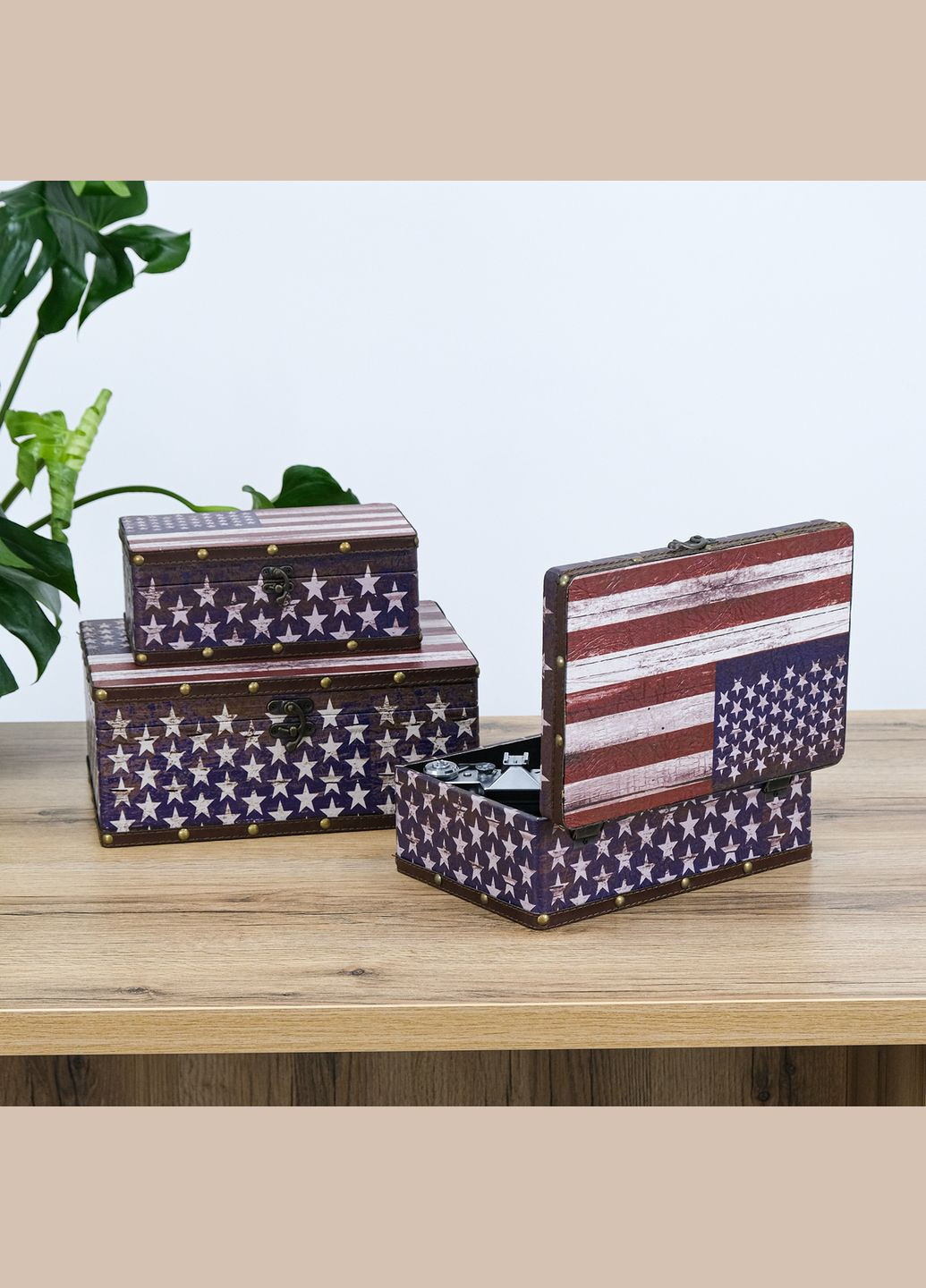 Набір 3-х скринь - Прапор США (SH31340) Гранд Презент (322190869)