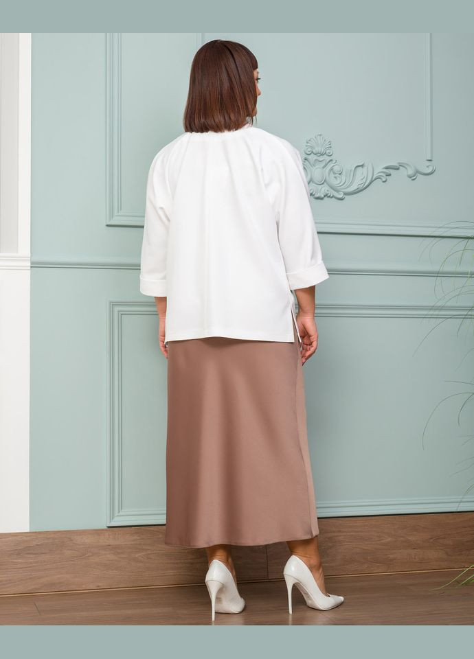 Белый женский пиджак 20671 Alenka Plus - летний