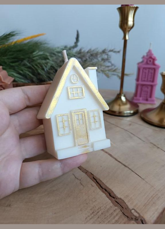 Свічка-будиночок, аромат і колір на вибір, натуральний віск, декор і подарунок Hand Made (346591210)