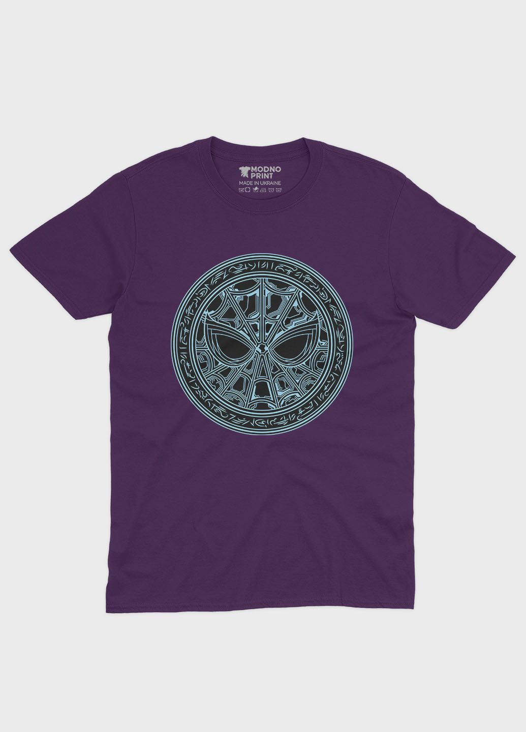 Фіолетова демісезонна футболка для дівчинки з принтом супергероя - людина-павук (ts001-1-dby-006-014-088-g) Modno