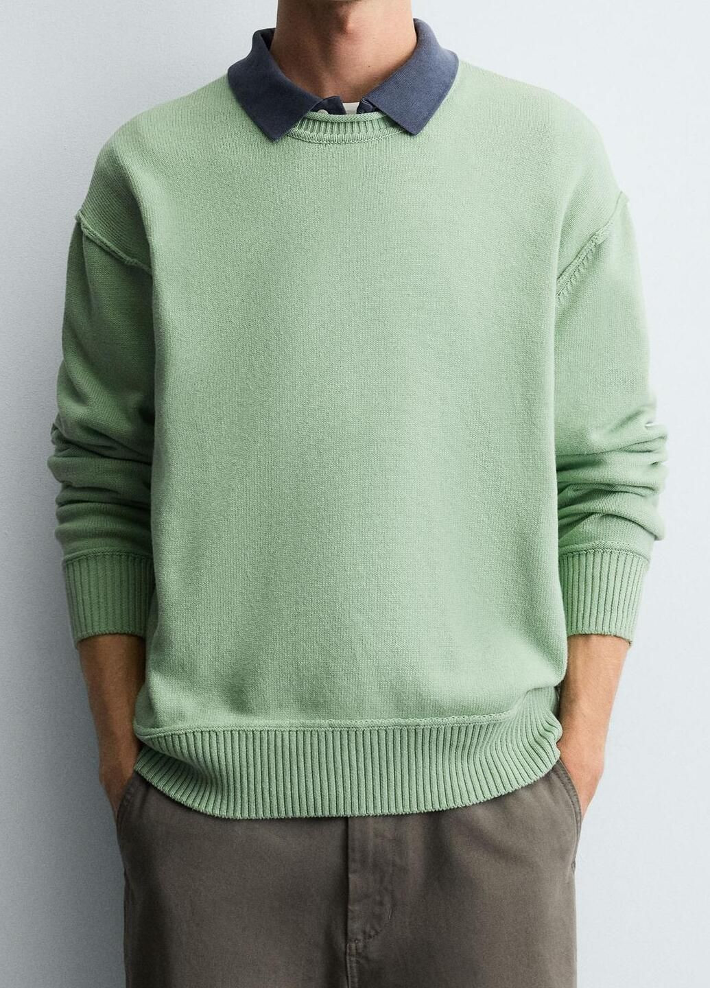 М'ятний демісезонний светр Zara