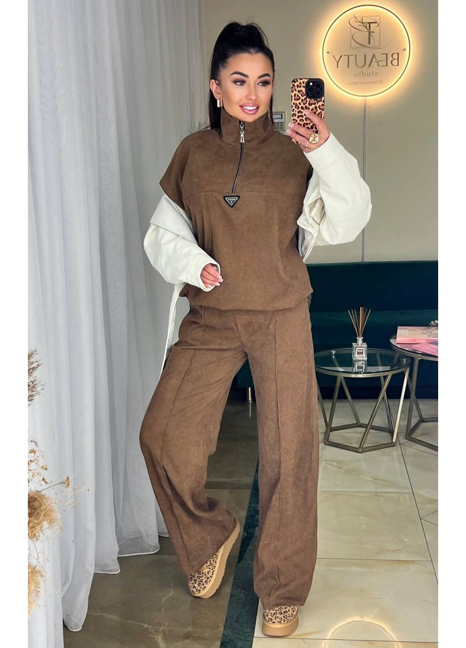 🔸Жіночий костюм з мікровельвету Vione (367075323)