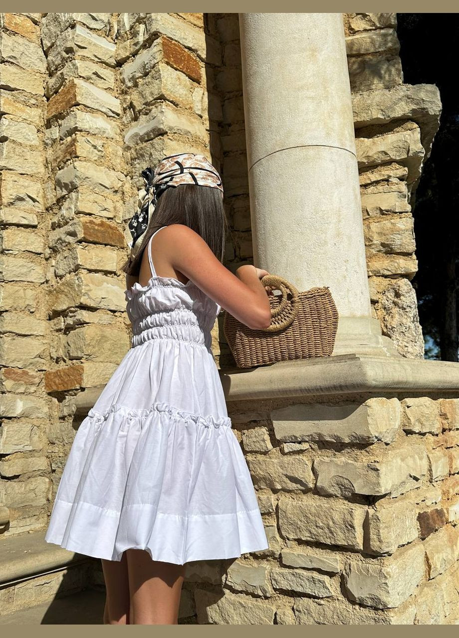 Летний женский женский мини сарафан на тонких бретелях. MonCher