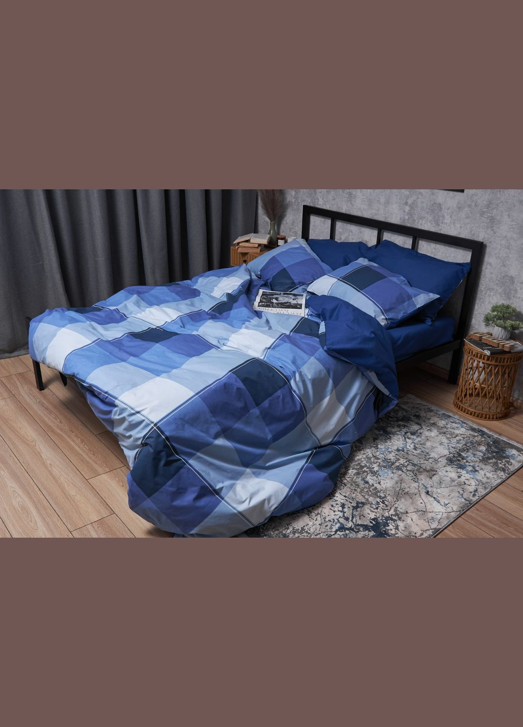 Комплект постельного белья Бязь Gold Люкс «» двуспальный 175х210 наволочки 2х40х60 (MS-820004870) Moon&Star finland blue (293148222)