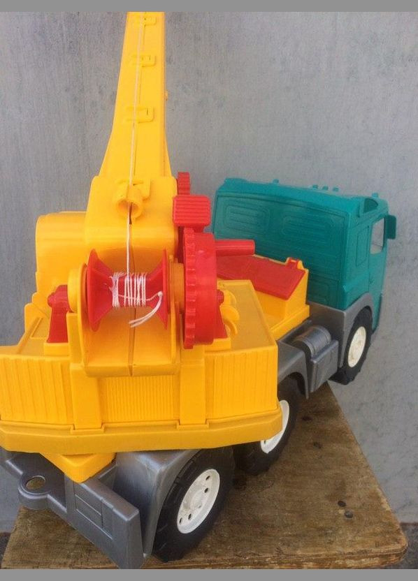 Машина-кран «Акрос» жовтий з блакитною кабіною для пісочниці Colorplast (368996360)