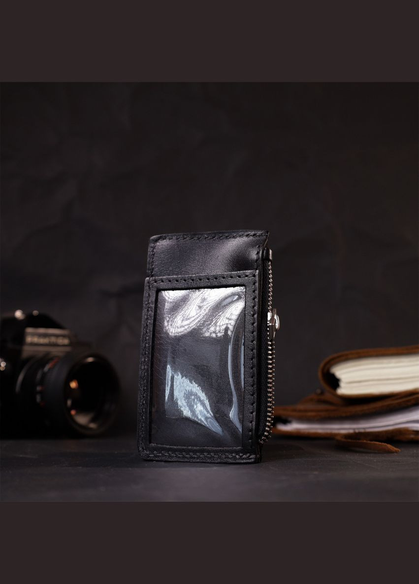 Интересный картхолдер с держателем для Apple AirTag из натуральной кожи 11628 Grande Pelle (362418215)