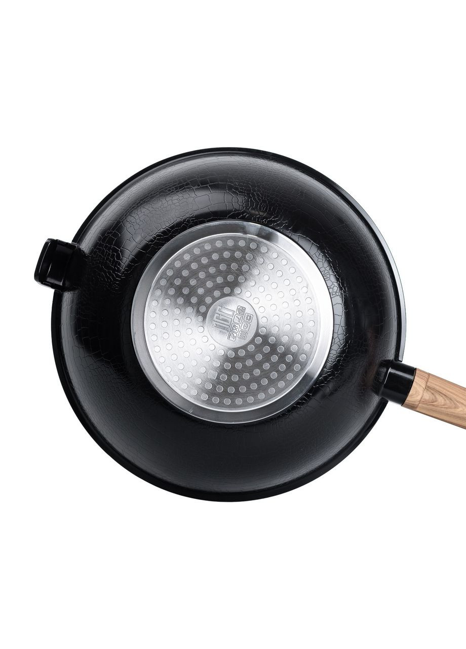 Алюминиевая сковорода 6,5 л с керамическим антипригарным покрытием Ø 30 см черная MGC (367724658)